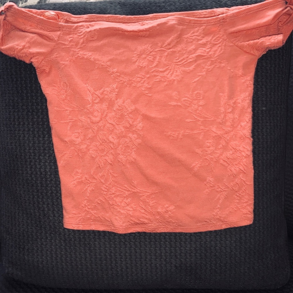Peach Off The Shoulder Top